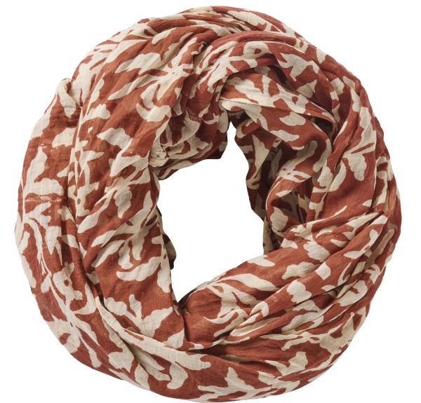 IB Laursen Halstuch Baumwolle kupfer floral